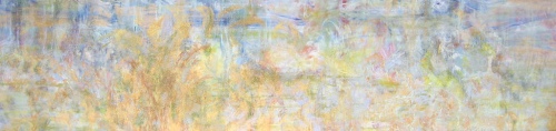 Creekside – 28" x 118" – Acrylic with glass microspheres on canvas – SOLD