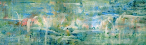 Kindred Spirits II – 30" x 102" – Acrylic with glass microspheres on canvas – SOLD