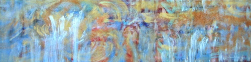 Tidal Bliss – 30" x 102" – Acrylic with glass microspheres on canvas – SOLD