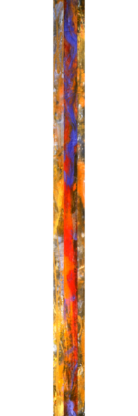 Brad's Pit 1 – 84" x 6.5" – Acrylic with glass microspheres on canvas – S Brad's Pit 1 – 84" x 6.5" – Acrylic with glass microspheres on canvas – S