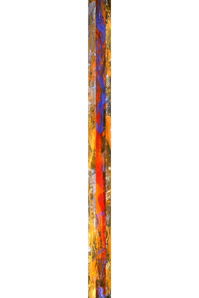 Brad's Pit 1 – 84" x 6.5" – Acrylic with glass microspheres on canvas – SOLD