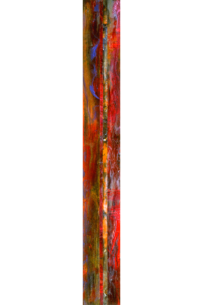 Brad's Pit 3 – 84" x 10.5" – Acrylic with glass microspheres on canvas – SOLD
