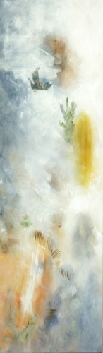 <strong>Thirteen Ways of Looking at a Red-winged Blackbird 2</strong> – 102" x 30" – Acrylic on canvas – $9,200