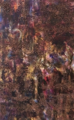 Pressed 58" x 36" Acrylic with cacao on canvas $5,000
