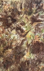 Energized 58" x 36" Acrylic with cacao on canvas $5,000