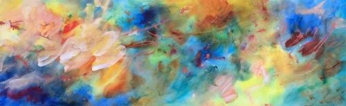 You Must Believe in Spring - 96" x 30" - Acrylic on canvas - $9,200