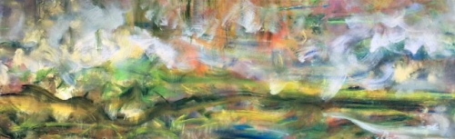Rustle of Spring - 96" x 30" - Acrylic on canvas - $9,200