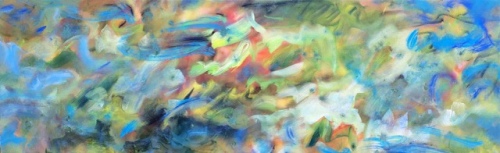 Spring Can Really Hang You Up - 96" x 30" - Acrylic on canvas - $9,200