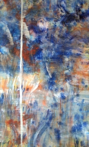 Challenged – 58" x 36" – Acrylic with glass microspheres on canvas – $5,000
