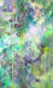 Contented – 58" x 36" – Acrylic with glass microspheres on canvas – $5,000