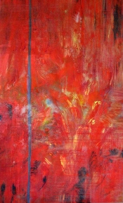 Embraced – 58" x 36" – Acrylic with glass microspheres on canvas – $5,000