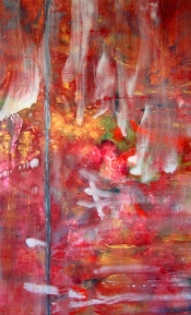 Flushed – 58" x 36" – Acrylic with glass microspheres on canvas – SOLD