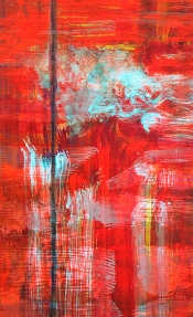 Jazzed – 58" x 36" – Acrylic with glass microspheres on canvas – SOLD