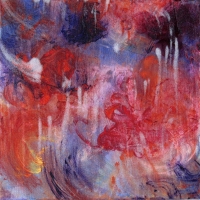 Staccato 4 – 12" x 12" – Acrylic with glass microspheres on canvas – SOLD