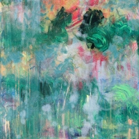 Staccato 7 – 12" x 12" – Acrylic with glass microspheres on canvas – SOLD
