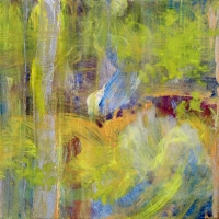 Staccato 9 – 12" x 12" – Acrylic with glass microspheres on canvas – SOLD