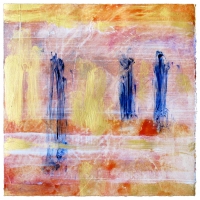Summer IX – 18" x 18" – Acrylic on archival paper – Framed in white 20" x 20" – $1,800