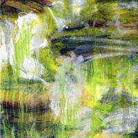 I appeared a little bit wild – 12" x 12" – Acrylic with glass microspheres on canvas – $975