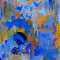 I knew I was a genius – 12" x 12" – Acrylic with glass microspheres on canvas – $975