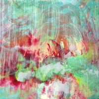 I knew what was happening – 12" x 12" – Acrylic with glass microspheres on canvas – $975