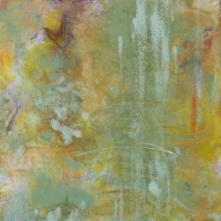 I saw some crazy scenes – 12" x 12" – Acrylic with glass microspheres on canvas – $975