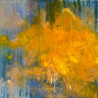 no more ifs or ands or buts – 12" x 12" – Acrylic with glass microspheres on canvas – $975