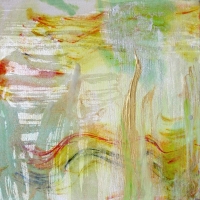 there was no driver at the top – 12" x 12" – Acrylic with glass microspheres on canvas – $975