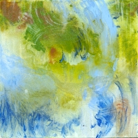 when you know that you're a wizard at three – 12" x 12" – Acrylic with glass microspheres on canvas – $975